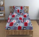 Arch Fab Floral Single Bedsheet 60x90inch Printed Grey/Red