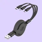 MI-STS 3 in 1 Reversible USB Charging Cable (Black)