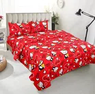 Polycotton Double Bedsheet with 2 Pillow Cover (Multicolor, 90x90 inches)