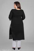 Chanderi Cotton Embroidered Kurti with Pant for Women 