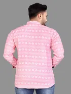 Cotton Blend Printed Kurta for Men 