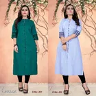 Solid Cotton Kurti for Women, Pack of 2 