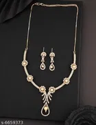 Alloy Necklace with Earrings for Women 