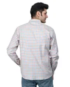 Cotton Blend Full Sleeves Chequered Shirt for Men 
