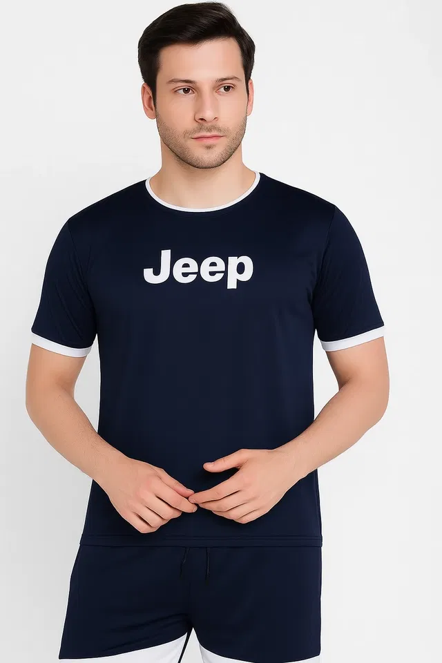 Printed Tracksuit for men (Blue ,XL)