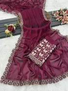 Chiffon Woven Design Saree for Women 