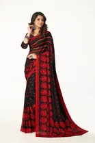 Georgette Printed Saree for Women 