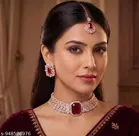 Rose Gold Partywear Choker Set for Women 
