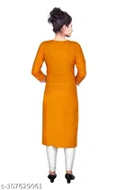 Rayon Slub Embroidered Kurti for Women 