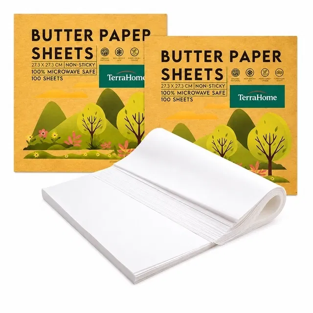 TerraHome OGR Butter Paper Sheets 2x100 Piece (Pack of 2)