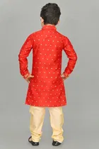 Dupion Silk Embroidery Kurta & Pajama Set for Boys 
