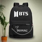 Polyester Backpack Bag, Black