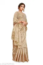Organza Zari Woven Saree for Women 