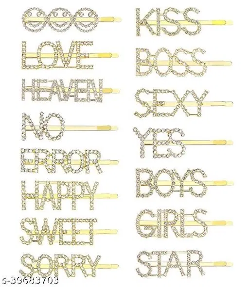 Hair Pins for Women (White, 3 Pcs)