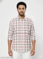 Cotton Blend Checked Shirts for Men, Multicolor 