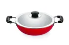 Aluminium Non-Stick Deep Kadhai with Steel Lid 