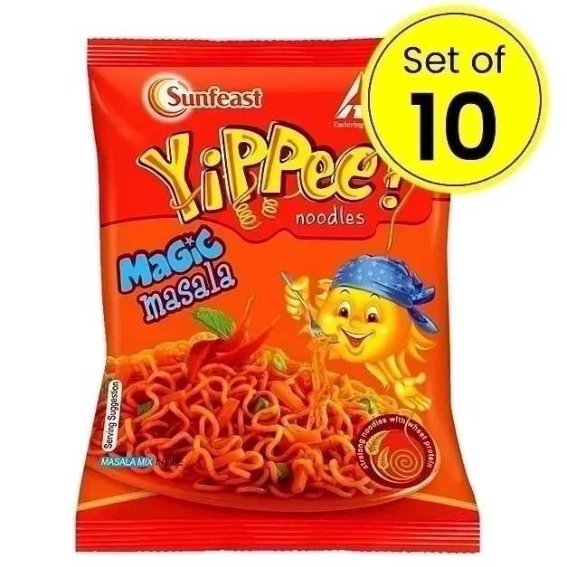 सनफीस्ट यिप्पी मैजिक मसाला नूडल्स 10X70 g (सेट ऑफ 10)