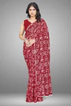 Georgette Printed Saree for Women 