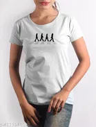 Cotton Round Neck Printed T-Shirt for Women 