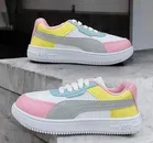 Sport Shoes for Women, White & Gold 