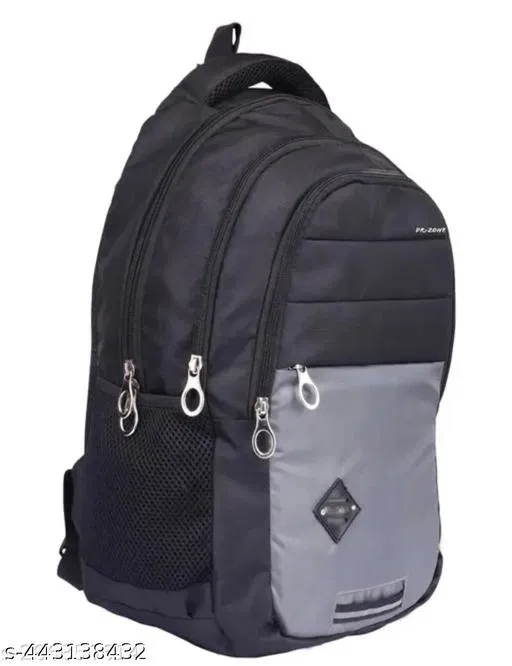 Polyester Backpack for Men & Women, Black
