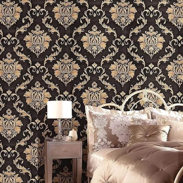 PVC Venyl Wall Sticker Wallpaper, Brown (40x500 cm)