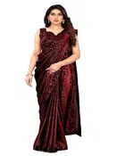 Lycra Sequence Saree for Women 