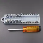 Multipurpose Steel 28 Pieces Screwdriver Set with Solid Plastic Slotted Case 