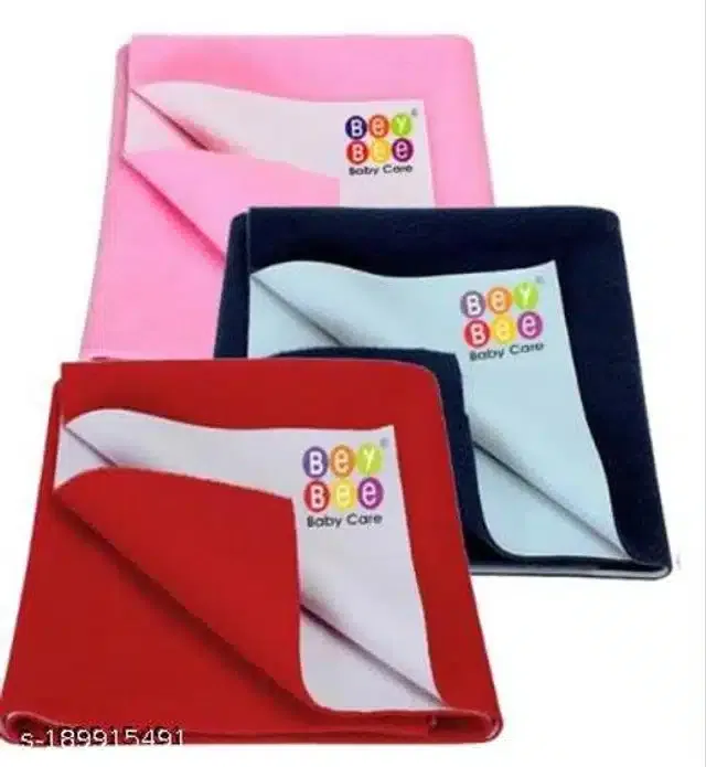 Cotton Mattress Protection Sheet (Multicolor, 28x20 inches) (Pack of 3)