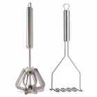 Oc9 स्टेनलेस स्टील हैंड ब्लेंडर & पोटैटो मेशर फॉर किचन टूल सेट 