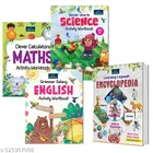 Encyclopedia + Set of 3 Maths, English & Science Activity Workbooks 