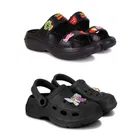 Clogs with Slider for Women, Pack of 2 (Multicolor, 5)