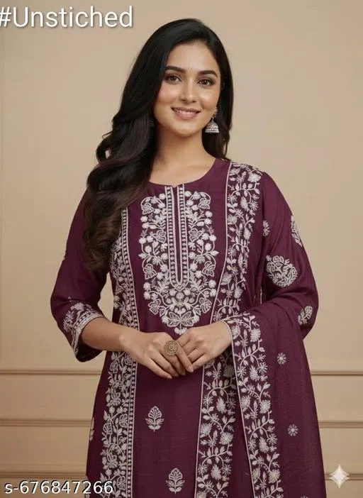 Chanderi Cotton Punjabi/All Over Suits for Women (Multicolor, 5.85 meter (S)