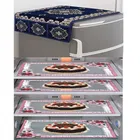 PVC Waterproof Fridge Top Cover with 4 Pcs Shelf Mats 