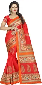 Mysore Silk Printed Saree for Women 