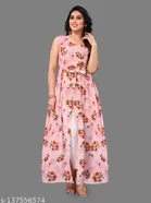 Poly Crepe Printed Kurti for Women 