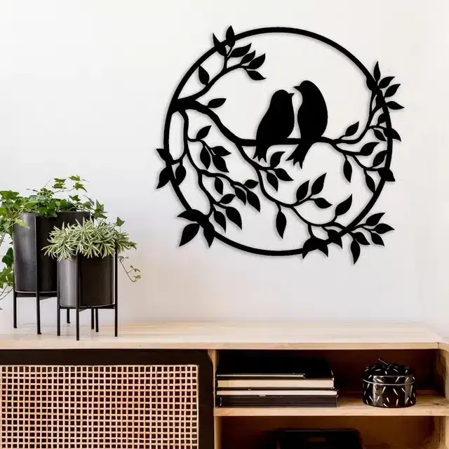 Wooden Self Adhesive Wall Sticker (Black)