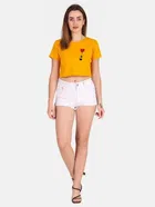 Cotton Blend Printed Top for Women 