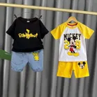 Pikachu Printed T-Shirt & Denim Shorts Set for Boys, Pack of 2 