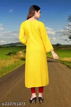 Silk Blend Printed Kurti for Women 