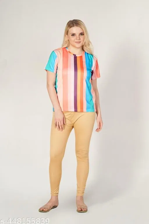 Tshirts for Women (Multicolor, L)