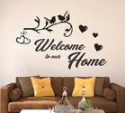 Welcome To Our Home Self Adhesive Wall Stickers