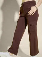 Knitted Poly twill Cargo Trouser / Pant for Women 