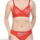 Polycotton Bra with Panty for Women 