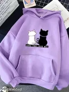 Fleece Printed Hoodie for Women, Lavender (S)