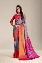 Moss Chiffon Printed Saree for Women 