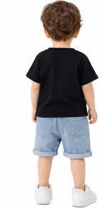 Pikachu Printed T-Shirt & Denim Shorts Set for Boys 