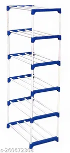 Metal 6 Layer Collapsible Multipurpose Rack, Blue
