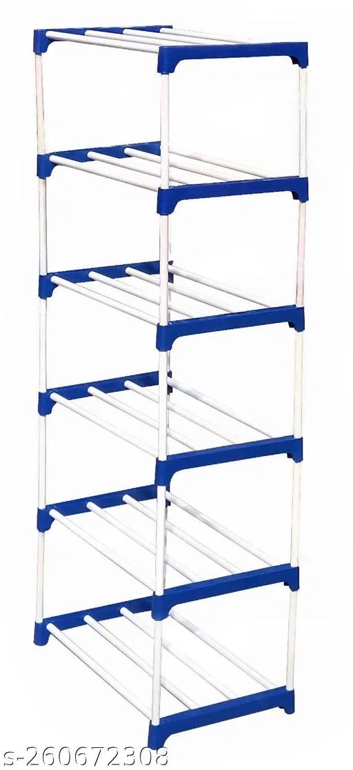 Metal 6 Layer Collapsible Multipurpose Rack (Blue)
