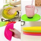 Multipurpose Silicon Round Hot Mat Pot Holders for Kitchen and Dining/Hot Plate Stand/Heat Resistant Coasters Dinning Table Mat 